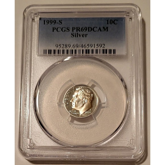 1999 S Silver Roosevelt Dime Proof PR69 DCAM PCGS - Picture 1 of 2